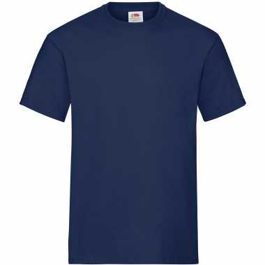 Goedkope 3 pack maat 2xl donkerblauwe/navy t shirts met ronde hals 195 gr voor heren