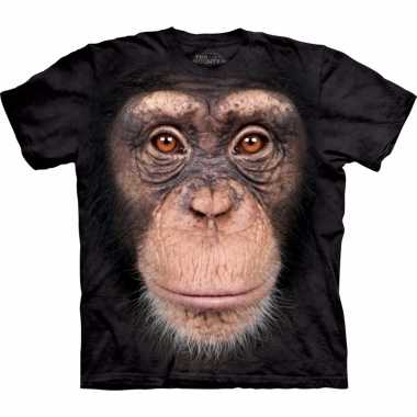 Goedkope all over print t shirt met chimpansee aap
