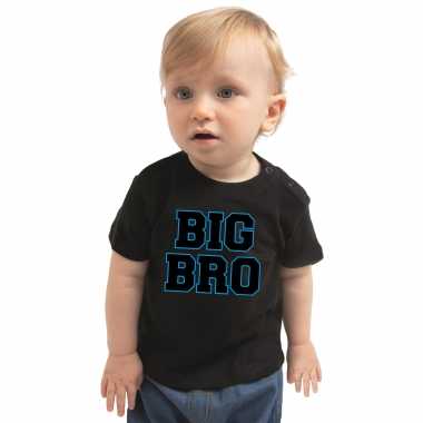 Goedkope big bro kado shirt voor peuter / kinderen zwart