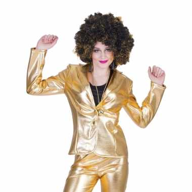 Goedkope gouden disco jaren 70 jasje voor dames