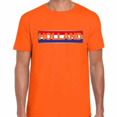 Goedkope holland / nederlands elftal supporter t shirt oranje voor heren