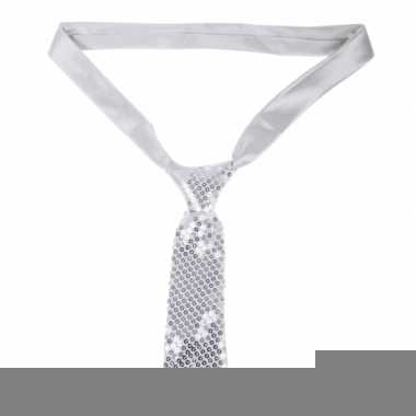 Goedkope korte stropdas met glitter pailletten