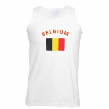 Goedkope mouwloos t shirt met belgische vlag