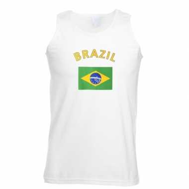 Goedkope mouwloos t shirt met brazilie vlag