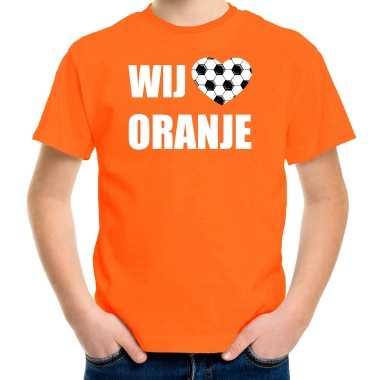 Goedkope oranje fan shirt / kleren holland wij houden van oranje ek/ wk voor kinderen