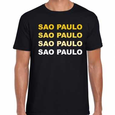 Goedkope sao paulo / brazilie steden shirt zwart voor heren