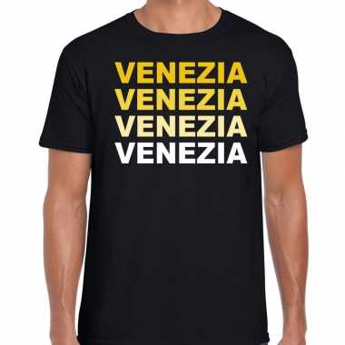 Goedkope venezia / italie steden shirt zwart voor heren