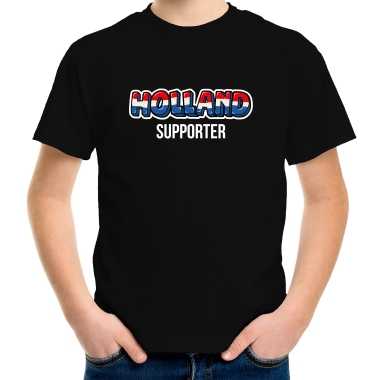 Goedkope zwart fan shirt / kleren holland supporter ek/ wk voor kinderen