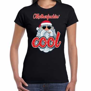 Goedkope zwart kerstshirt / kerstkleren motherfucking cool voor dames
