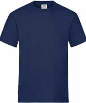 Goedkope 3 pack maat l donkerblauwe navy t-shirts met ronde hals 195 gr voor heren