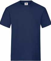 Goedkope 3 pack maat xl donkerblauwe navy t-shirts met ronde hals 195 gr voor heren