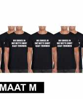 Goedkope 5x vrijgezellen t-shirt vrienden die sukkel gaat trouwen zwart heren maat m