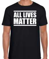 Goedkope all lives matter politiek protest betoging shirt anti racisme discriminatie zwart voor heren