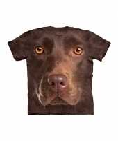 Goedkope all over print t-shirt bruine labrador