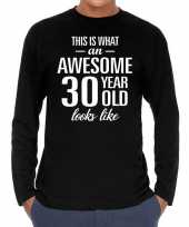 Goedkope awesome 30 year verjaardag cadeau t-shirt zwart voor heren