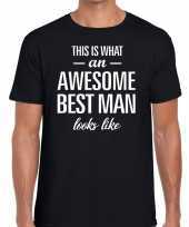 Goedkope awesome best man kado t-shirt zwart voor heren