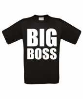 Goedkope big boss fun grote maten t-shirt zwart heren