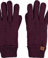 Goedkope bordeauxrode handschoenen met fleece voering voor jongens meisjes kinderen