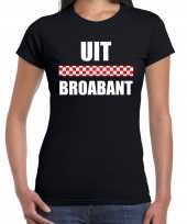Goedkope brabants dialect-shirt uit broabant met brabantse vlag zwart voor dames
