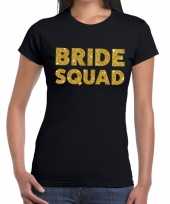 Goedkope bride squad goud fun t-shirt zwart voor dames