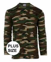 Goedkope camouflage shirt longsleeve plus size