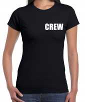 Goedkope crew personeel t-shirt zwart voor dames