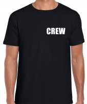 Goedkope crew personeel t-shirt zwart voor heren