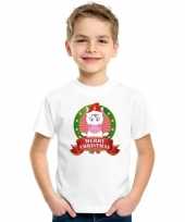 Goedkope eenhoorn kerstmis shirt wit voor kinderen