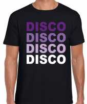Goedkope feest disco t-shirt zwart voor heren