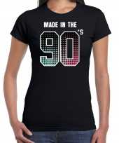 Goedkope feest-shirt made in the 90s t-shirt outfit zwart voor dames