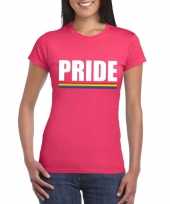 Goedkope gay pride lesbo shirt roze pride dames
