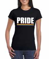 Goedkope gay pride lesbo shirt zwart pride dames