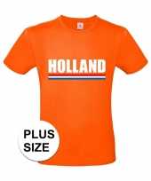 Goedkope grote maten holland supporter shirt oranje heren