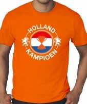 Goedkope grote maten oranje fan shirt kleren holland kampioen met beker ek wk voor heren