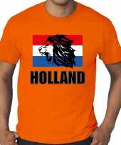 Goedkope grote maten oranje fan shirt kleren holland met leeuw en vlag ek wk voor heren