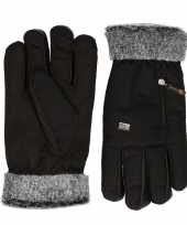 Goedkope handschoenen zwart waterafstotend winddicht voor dames op wintersport