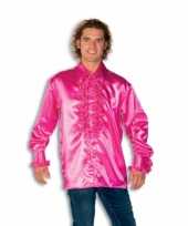 Goedkope heren rouche overhemd roze