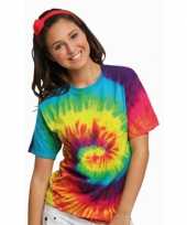 Goedkope hippie t-shirt rainbow