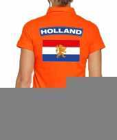 Goedkope holland supporter polo t-shirt oranje kingsday voor dames
