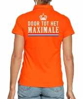 Goedkope koningsdag polo t-shirt oranje door tot het maximale voor dames