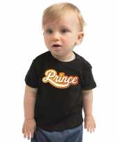 Goedkope koningsdag shirt prince voor peuter kinderen zwart