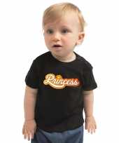 Goedkope koningsdag t-shirt princess shirt voor babys zwart
