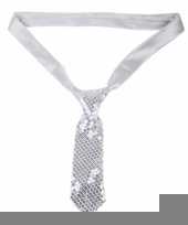 Goedkope korte stropdas met glitter pailletten