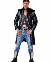 Goedkope lange zwarte matrix jas