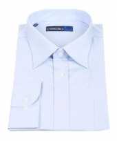 Goedkope lichtblauw business overhemd voor heren 10015534