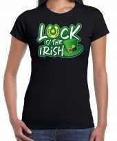 Goedkope luck of the irish feest-shirt outfit zwart voor dames st patricksday