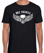 Goedkope mc skull rocker t-shirt zwart voor heren