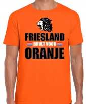 Goedkope oranje ek wk fan shirt kleren friesland brult voor oranje voor heren