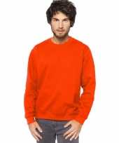 Goedkope oranje heren truien sweaters met ronde hals