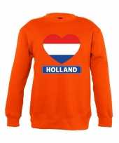 Goedkope oranje holland hart vlag trui jongens en meisjes